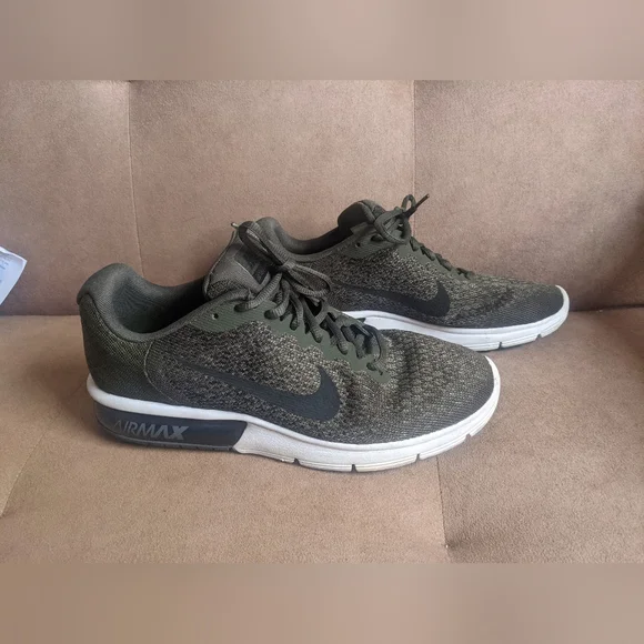 Nike Air Max Sequent 2 Cargo Khaki/Black-Medium Olive UK 8 852461-300 - Picture 7 of 10